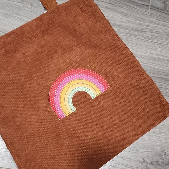 NWT Camel Corduroy Rainbow Bookbag Tote - Picture 2 of 4